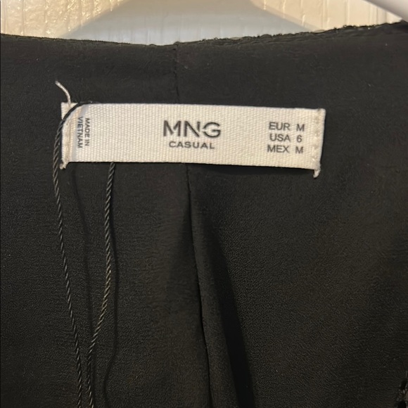 NWOT Black Sequin Wrap Dress - Picture 2 of 4